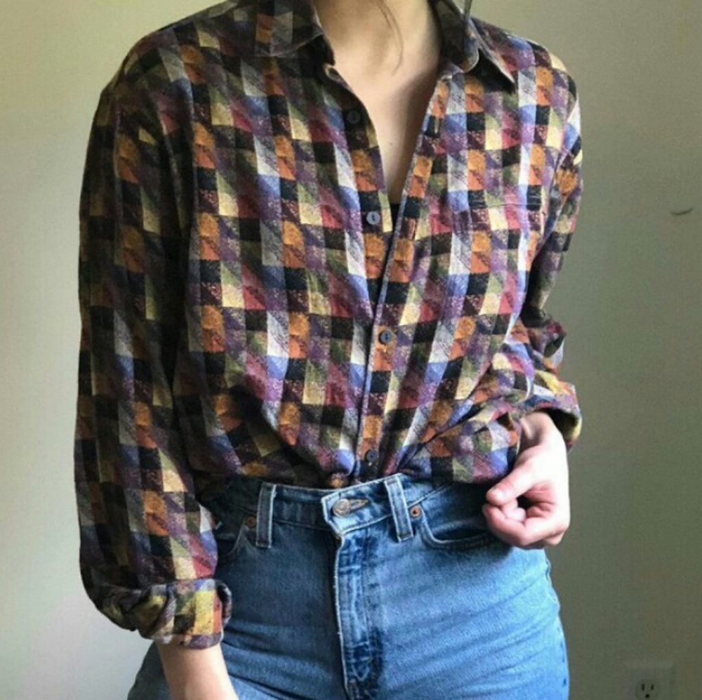 vintage button up